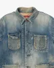 Japanese Repro Denim Jacket, Fundamental Agreement, Distressing and Patched Pockets - M sold by Kiriko