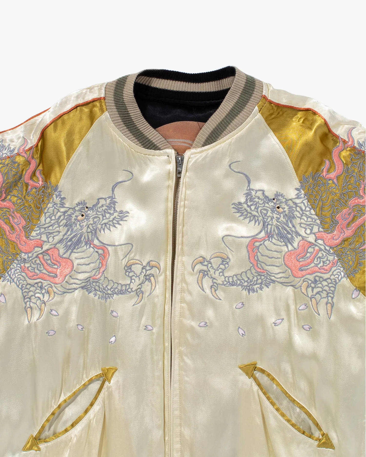 Japanese Repro Souvenir Jacket, Reversible, Gold with Dragon - M sold by Kiriko product image thumbnail 3