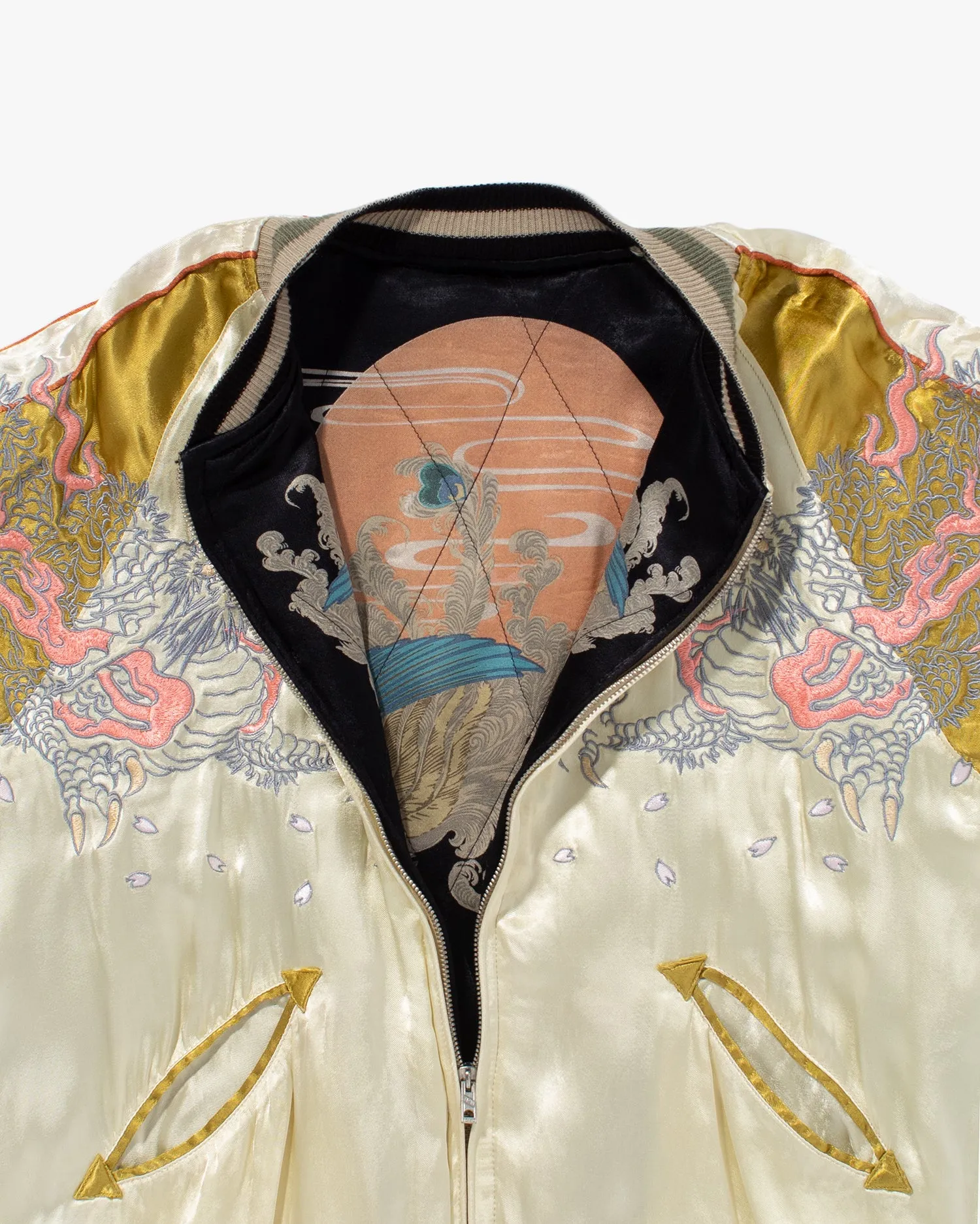Japanese Repro Souvenir Jacket, Reversible, Gold with Dragon - M sold by Kiriko product image thumbnail 5