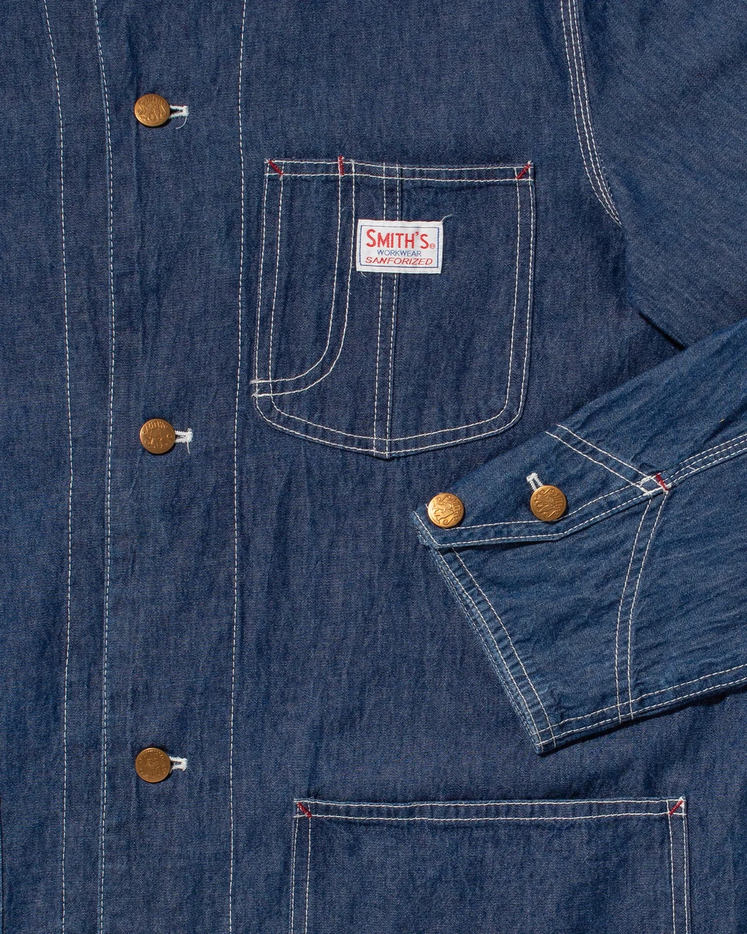 Japanese Repro Denim Shirt, Smith's Workwear, Contrast Stitching - XL sold by Kiriko product image thumbnail 5