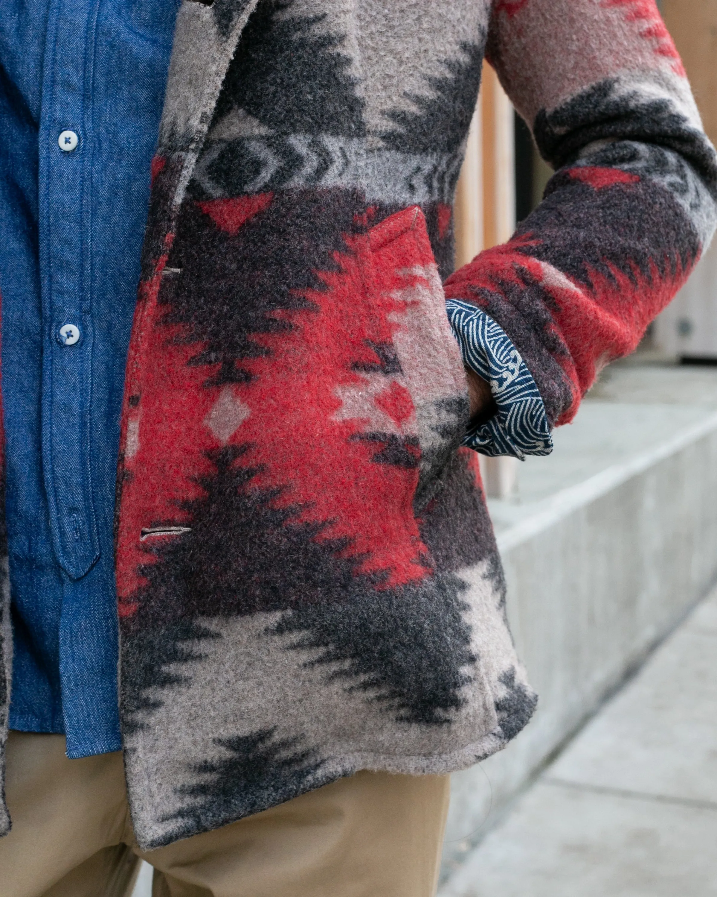 US Vintage Winter Jacket, Saltwater Cowboy, Red, Tan, and Gray - S sold by Kiriko product image thumbnail 2