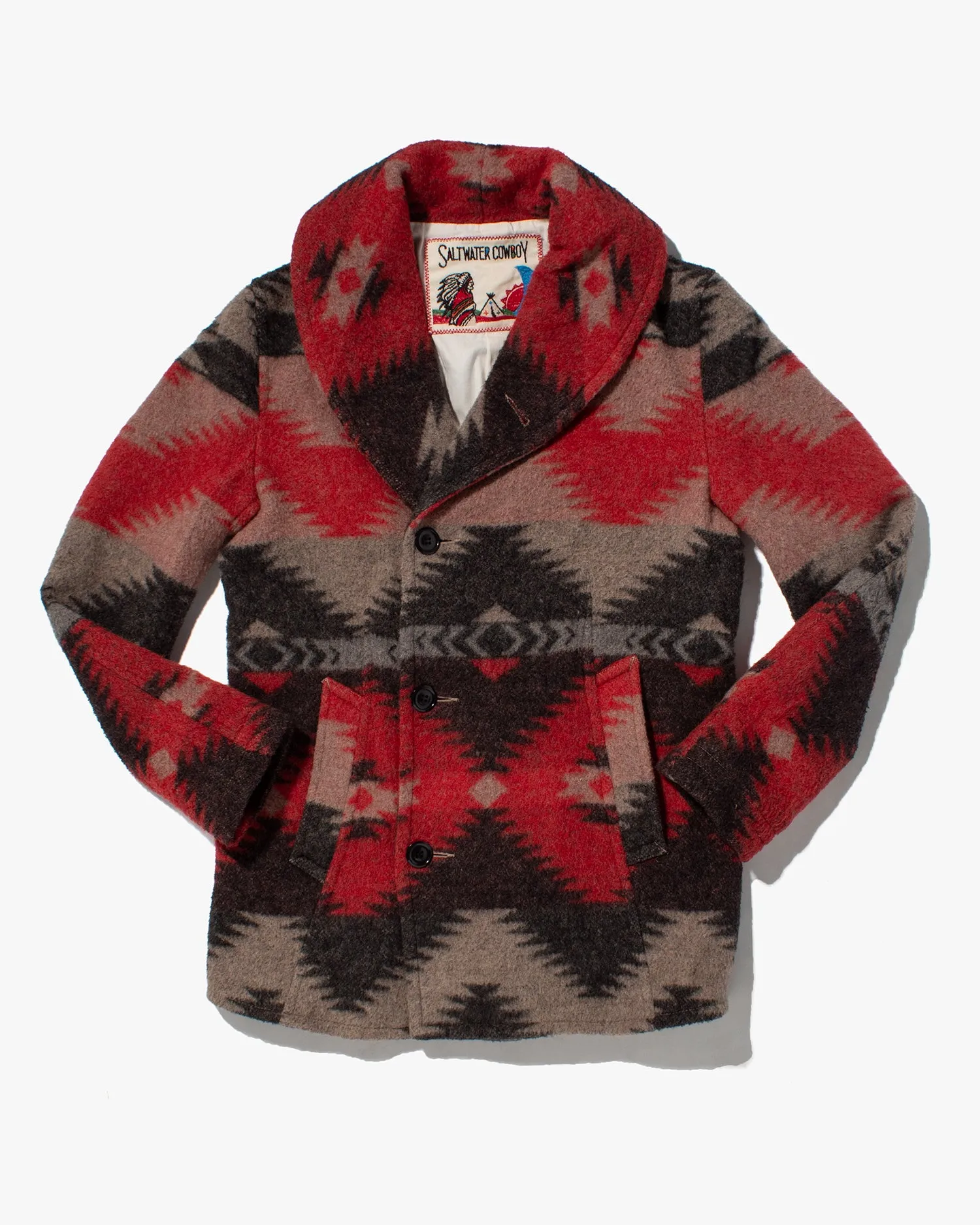 US Vintage Winter Jacket, Saltwater Cowboy, Red, Tan, and Gray - S sold by Kiriko product image thumbnail 5