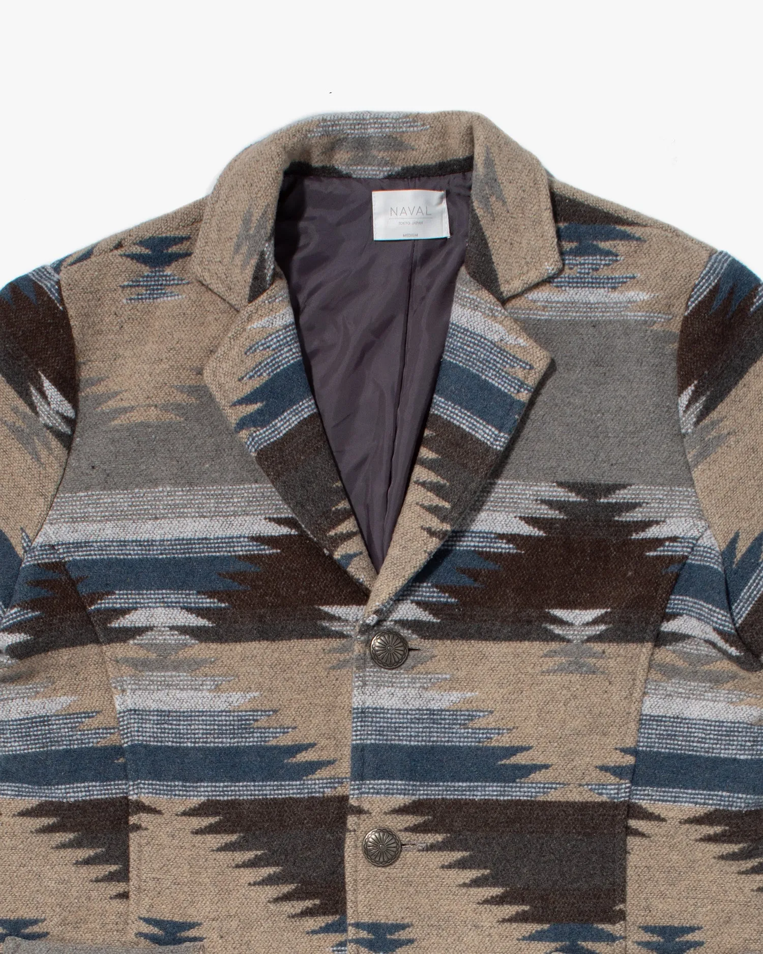 Japanese Repro Winter Jacket, Naval, Gray with Brown, Tan, White, Blue - M sold by Kiriko product image thumbnail 2