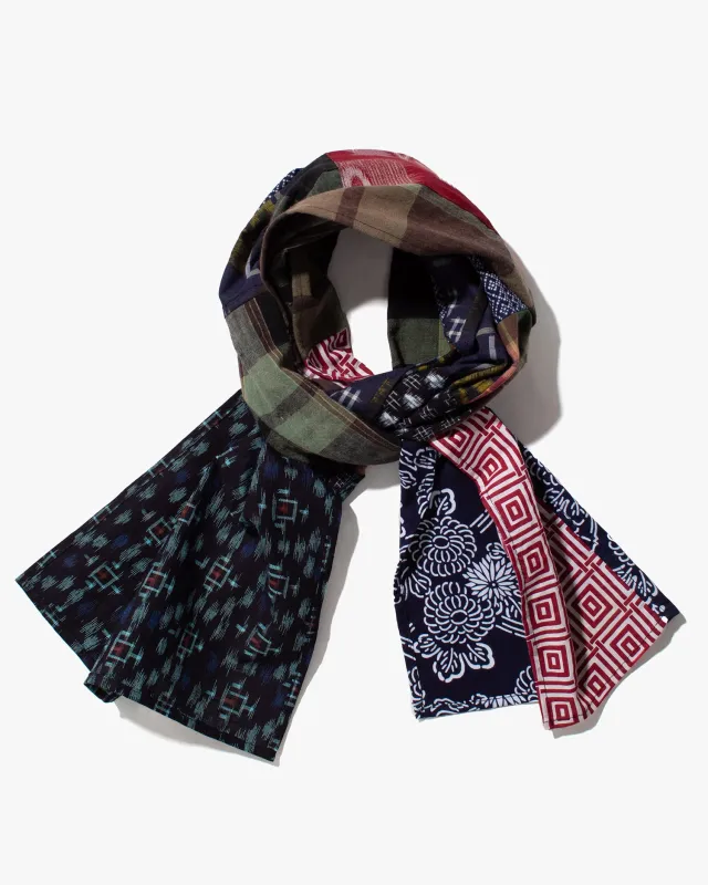 Kiriko Original Scarf, Patched Boro, Shima, Kasuri and Plaid, 5 sold by Kiriko