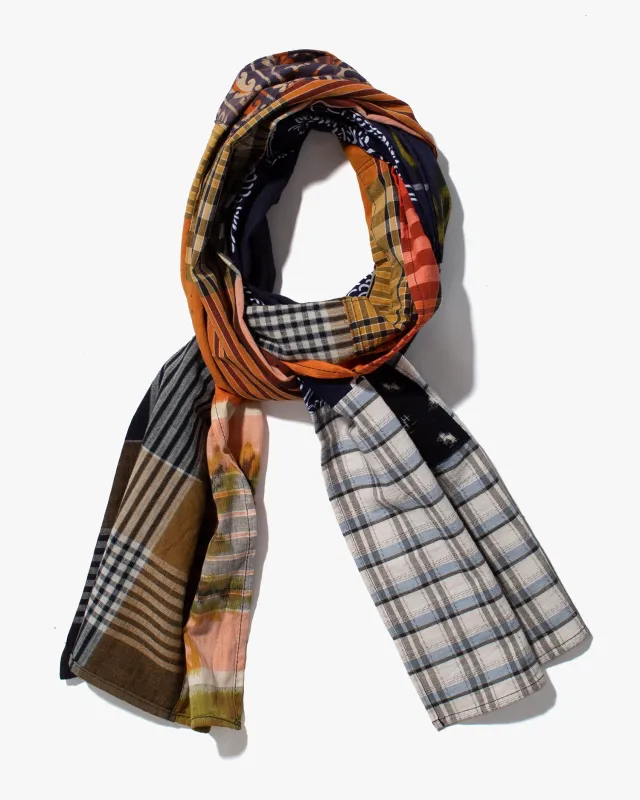 Kiriko Original Scarf, Patched Boro, Shima, Kasuri and Plaid, 2 sold by Kiriko