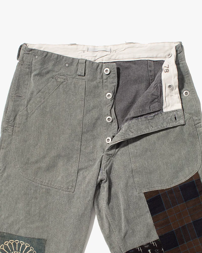 Kiriko Custom Denim Jeans, Patched Swiss Army Military Pants, Indigo Patches with Sashiko - 37 sold by Kiriko product image thumbnail 3