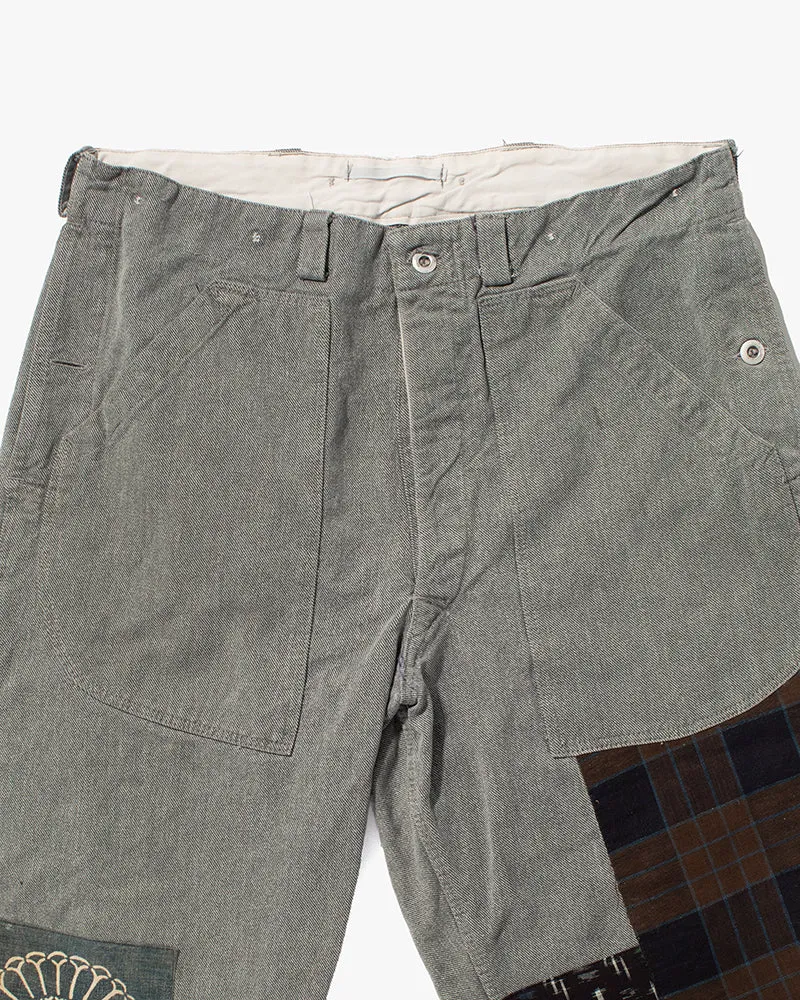 Kiriko Custom Denim Jeans, Patched Swiss Army Military Pants, Indigo Patches with Sashiko - 37 sold by Kiriko product image thumbnail 2