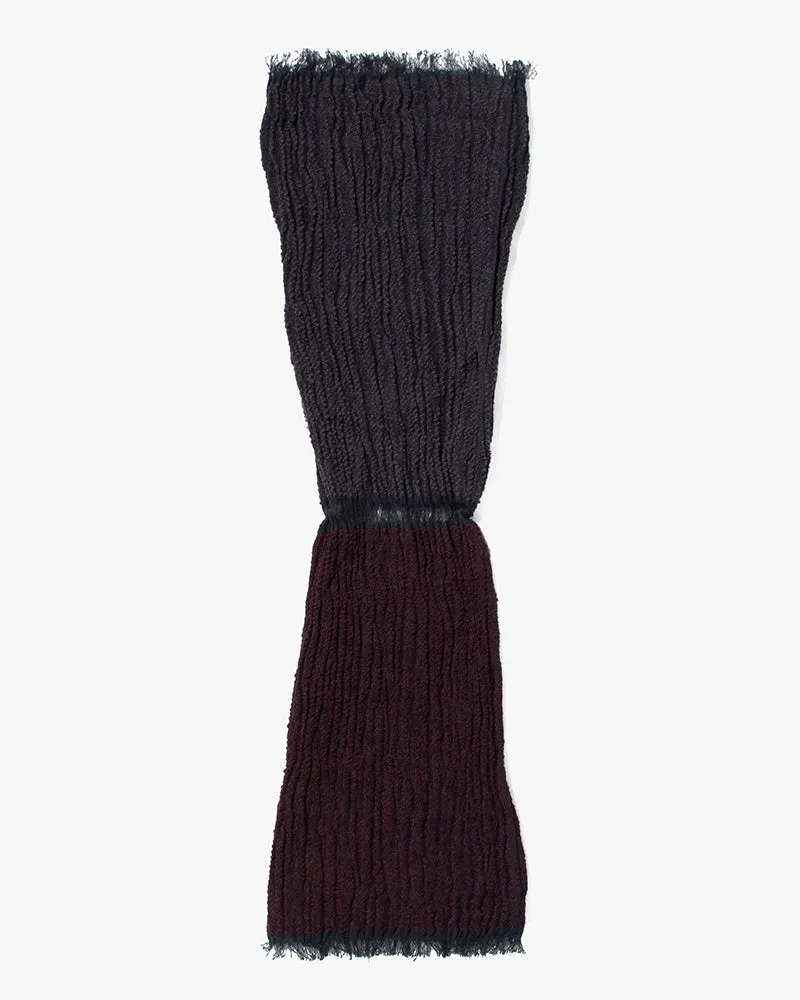 Kobo Oriza Knit Cap, Multi Functional, Cotton and Wool Blend, Split Burgundy and Eggplant, 9 ˝ sold by Kiriko product image thumbnail 5