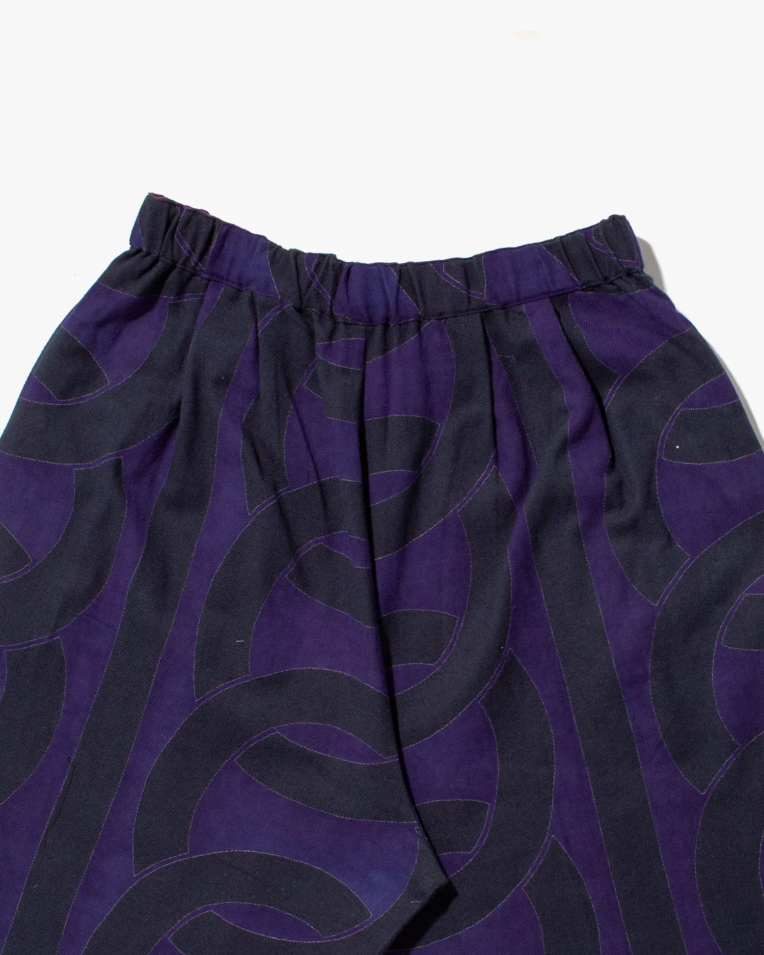 Wa-Modern Drawstring Pants, Purple and Black Watsunagi sold by Kiriko product image thumbnail 4