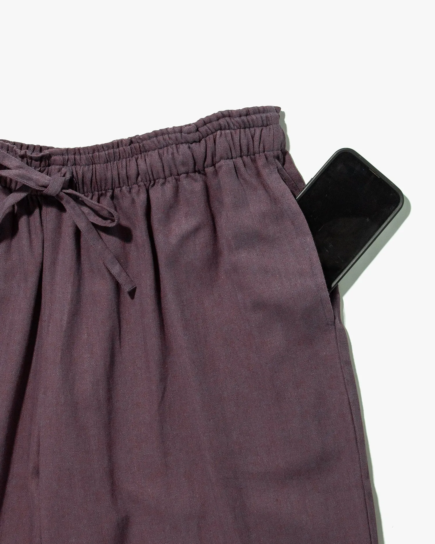 Wa-Modern Herringbone Drawstring Pants- Purple sold by Kiriko product image thumbnail 5