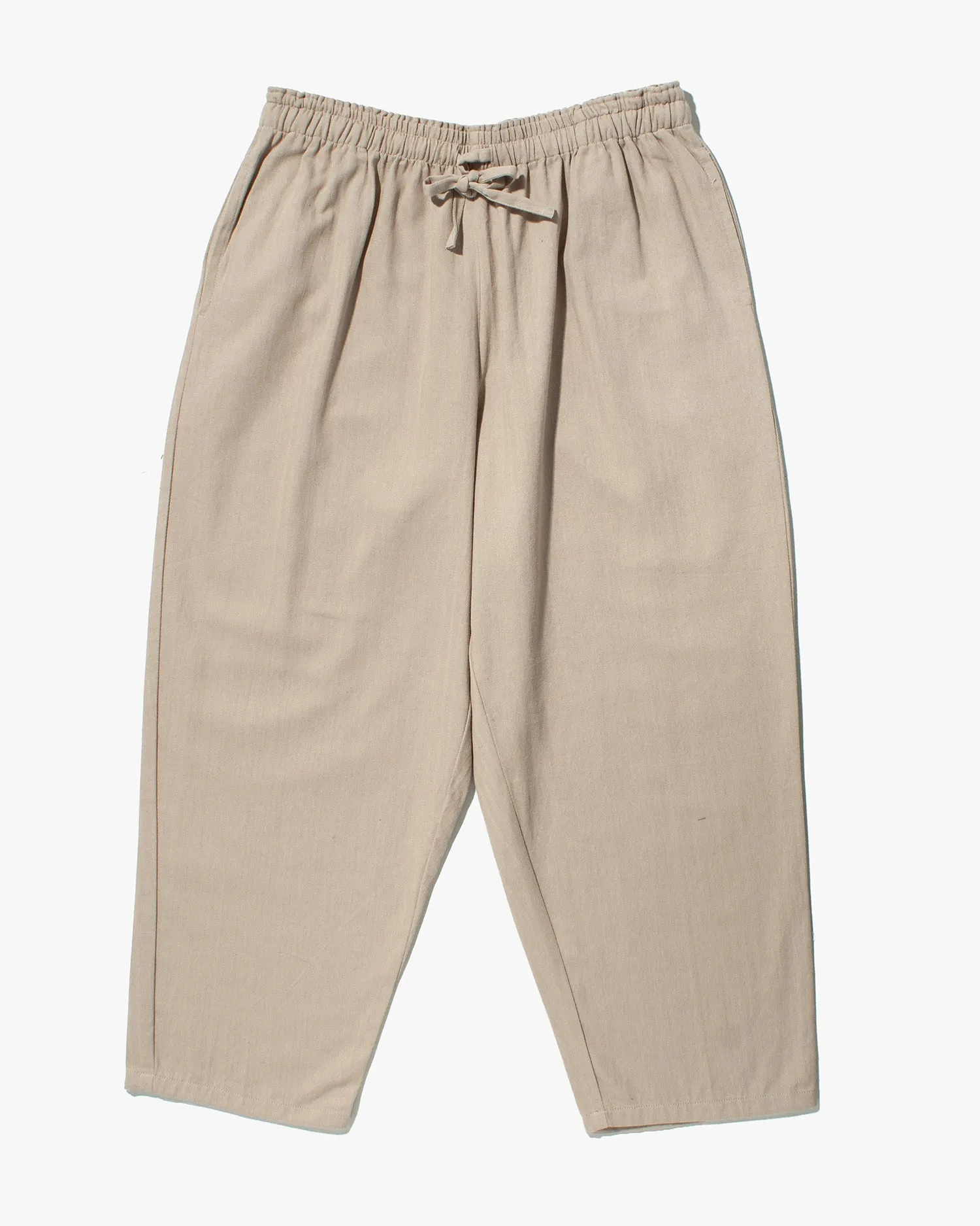 Wa-Modern Herringbone Drawstring Pants- Natural sold by Kiriko