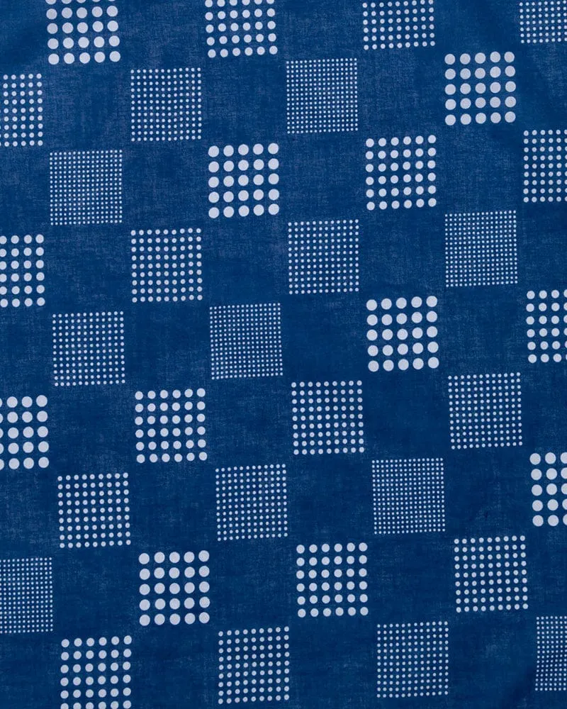 Aizawa Lightweight Indigo Bandana, Ichimatsu Dots sold by Kiriko product image thumbnail 3
