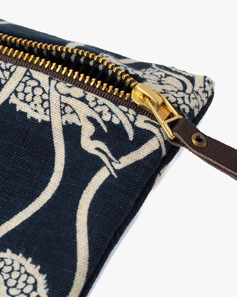 Kiriko Original Flat Zipper Pouch, Small, Indigo Tachiwaku Dragon sold by Kiriko product image thumbnail 3