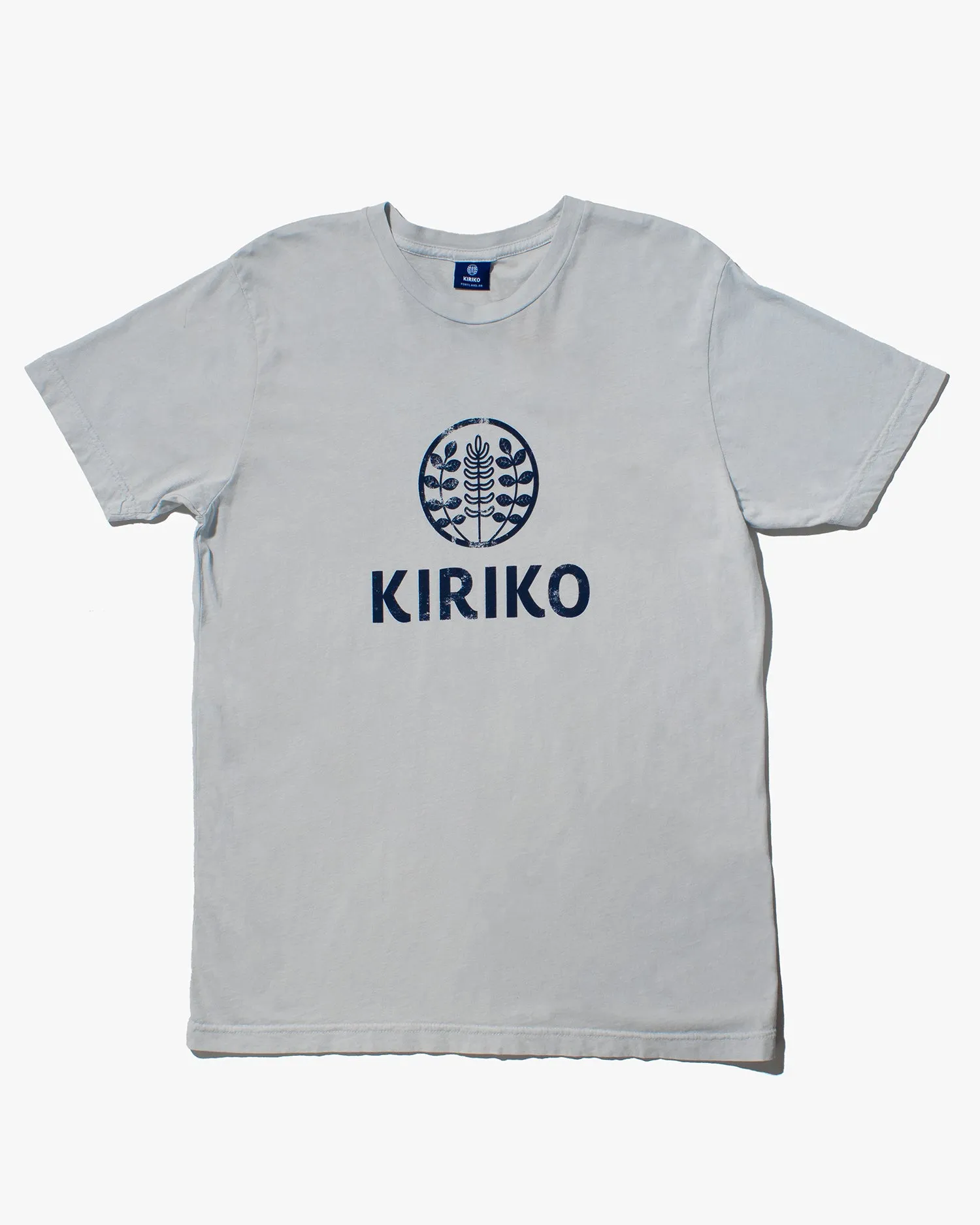 Kiriko Original Tee, 6oz Cotton, Printed Logo, Ice Blue sold by Kiriko