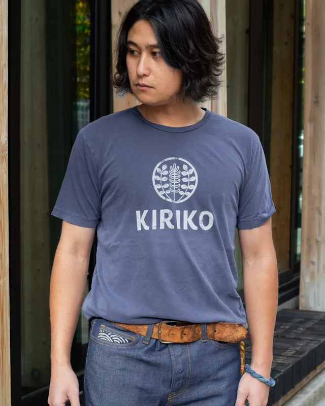 Kiriko Original Tee, 6oz Cotton, Printed Logo, Navy sold by Kiriko