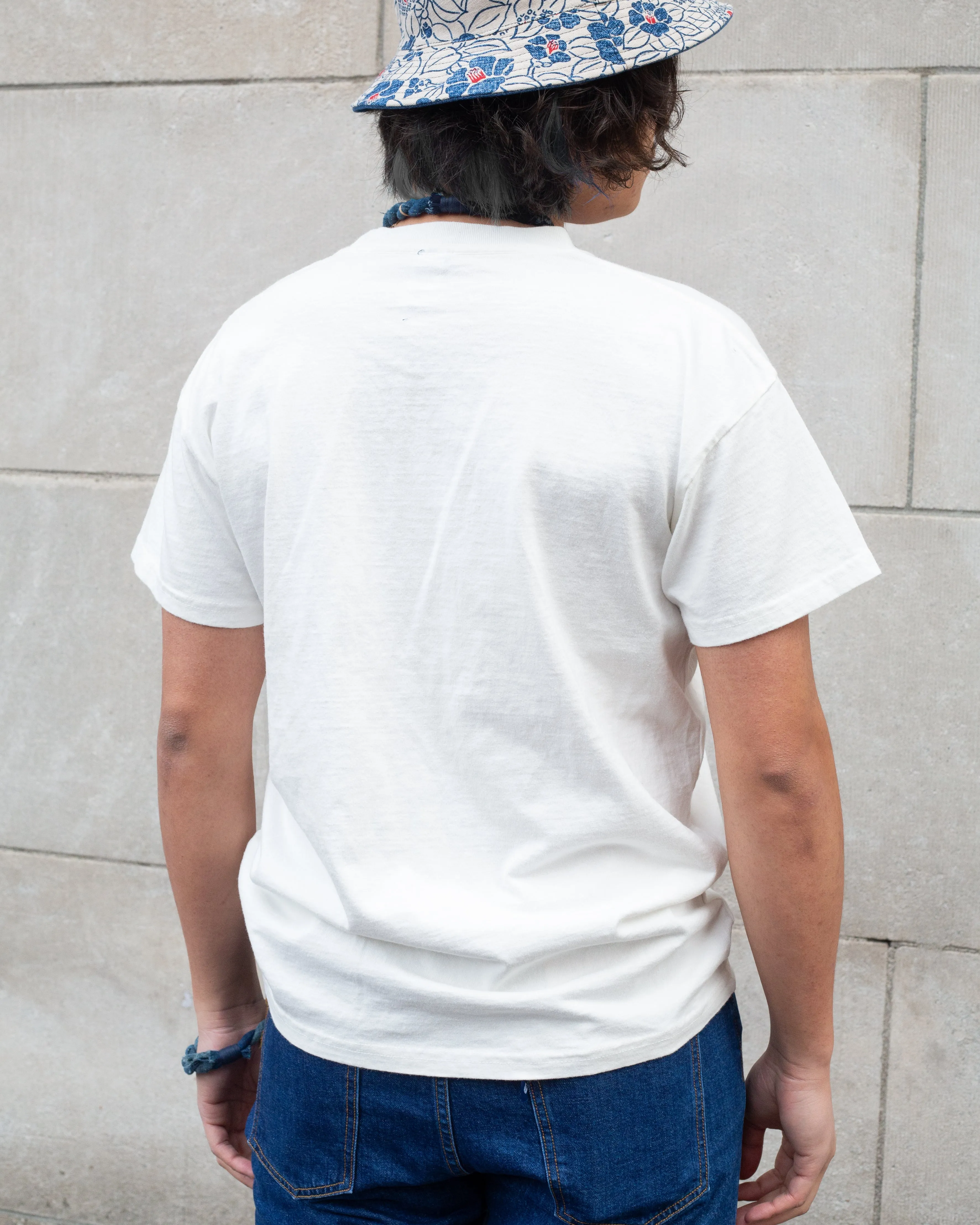 Kiriko Original Tee, 8oz Cotton, Henley Tee, Cream with Denim, Nami sold by Kiriko product image thumbnail 2