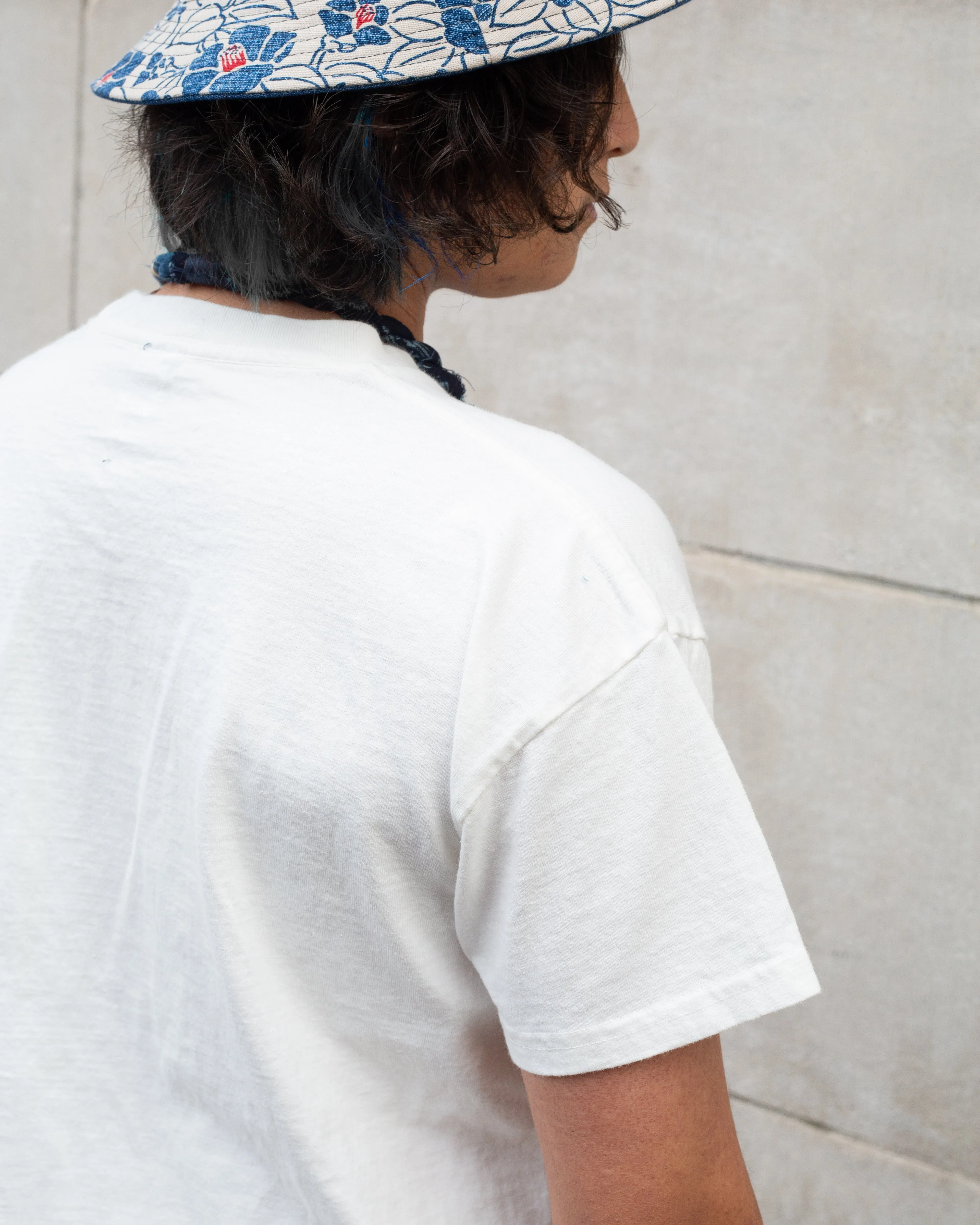 Kiriko Original Tee, 8oz Cotton, Henley Tee, Cream with Denim, Nami sold by Kiriko product image thumbnail 3