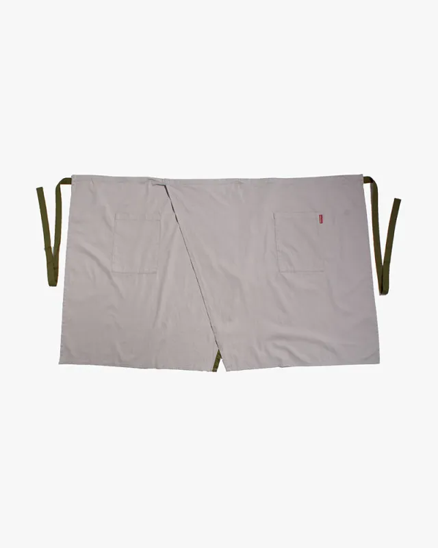 Bisque Whimsy Waist Wrap Apron - Light Grey sold by Kiriko