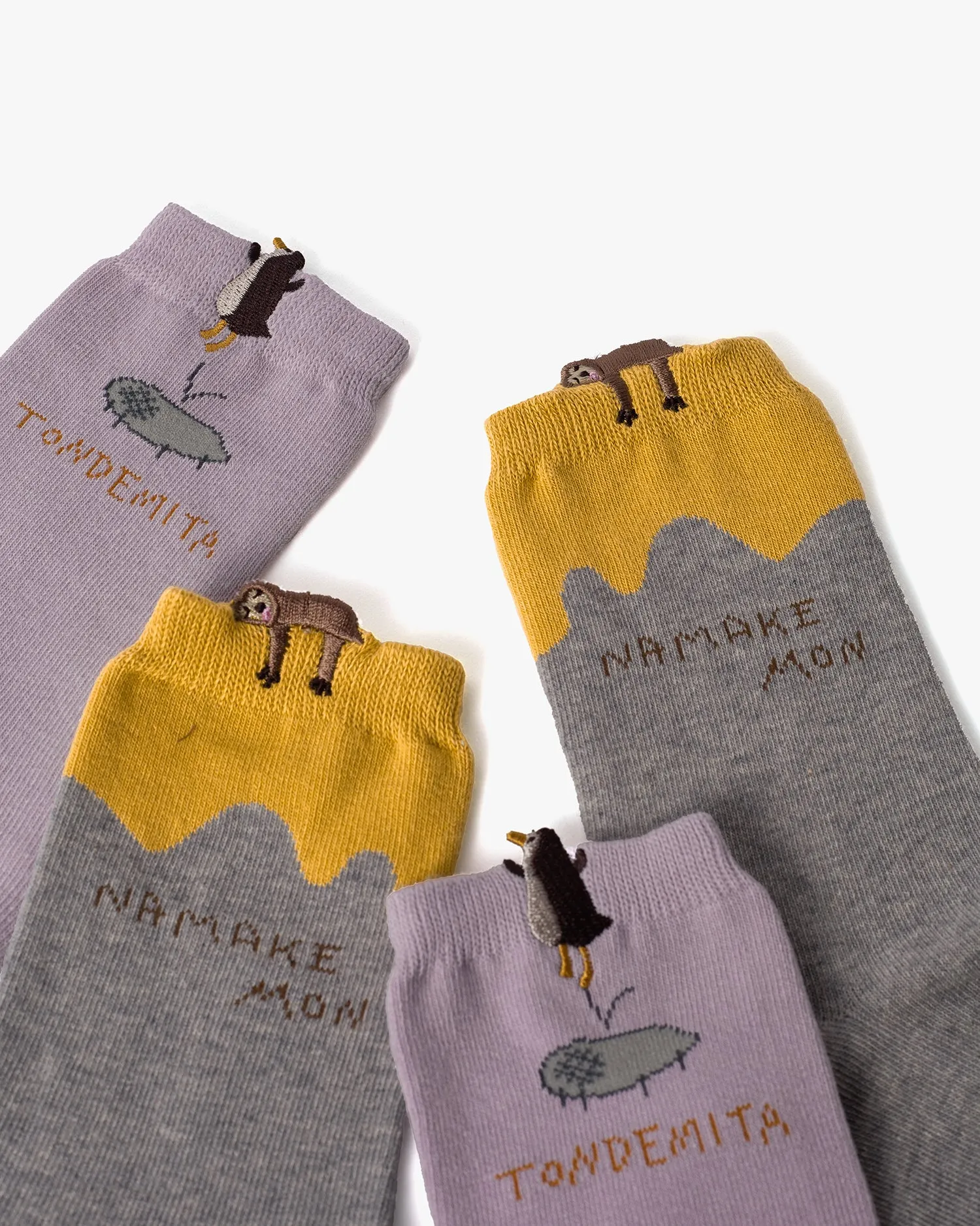 Socks, Bisque, CDF Etendue, Set of Two Pairs, Penguin and Sloth sold by Kiriko product image thumbnail 3