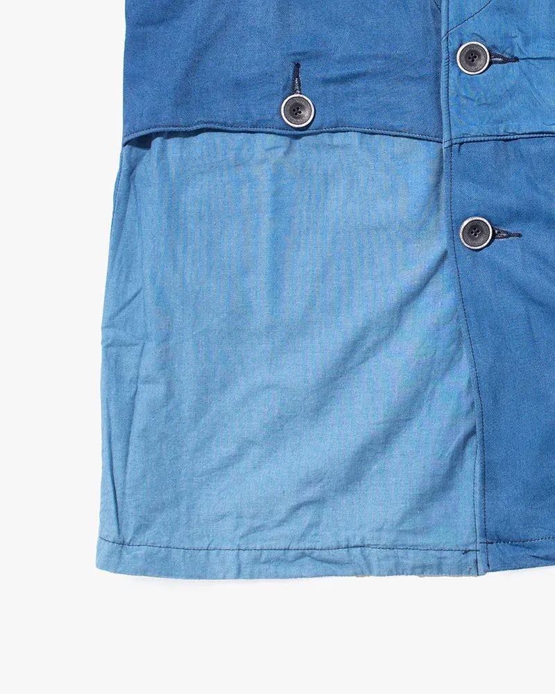 Japanese Repro Chore Coat, Funset, Patchwork Denim with Sashiko Collar - S sold by Kiriko product image thumbnail 3