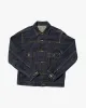 Japanese Repro Type II Trucker Jacket, Headlight, Dark Denim with Yellow Bartacks - L sold by Kiriko