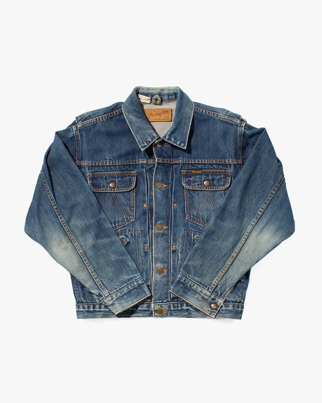Japanese Repro Jacket, Wrangler, Denim with Brown Bartacks - S sold by Kiriko