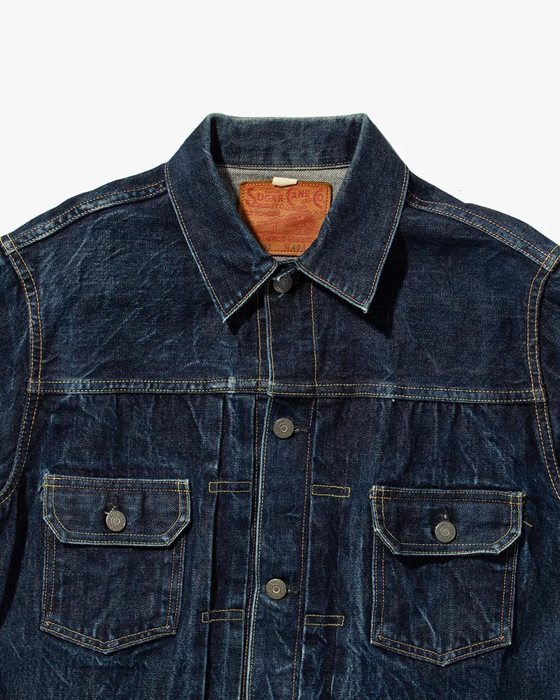 Japanese Repro Type II Trucker Jacket, Sugar Cane & Co, Denim with Fading- L sold by Kiriko product image thumbnail 2