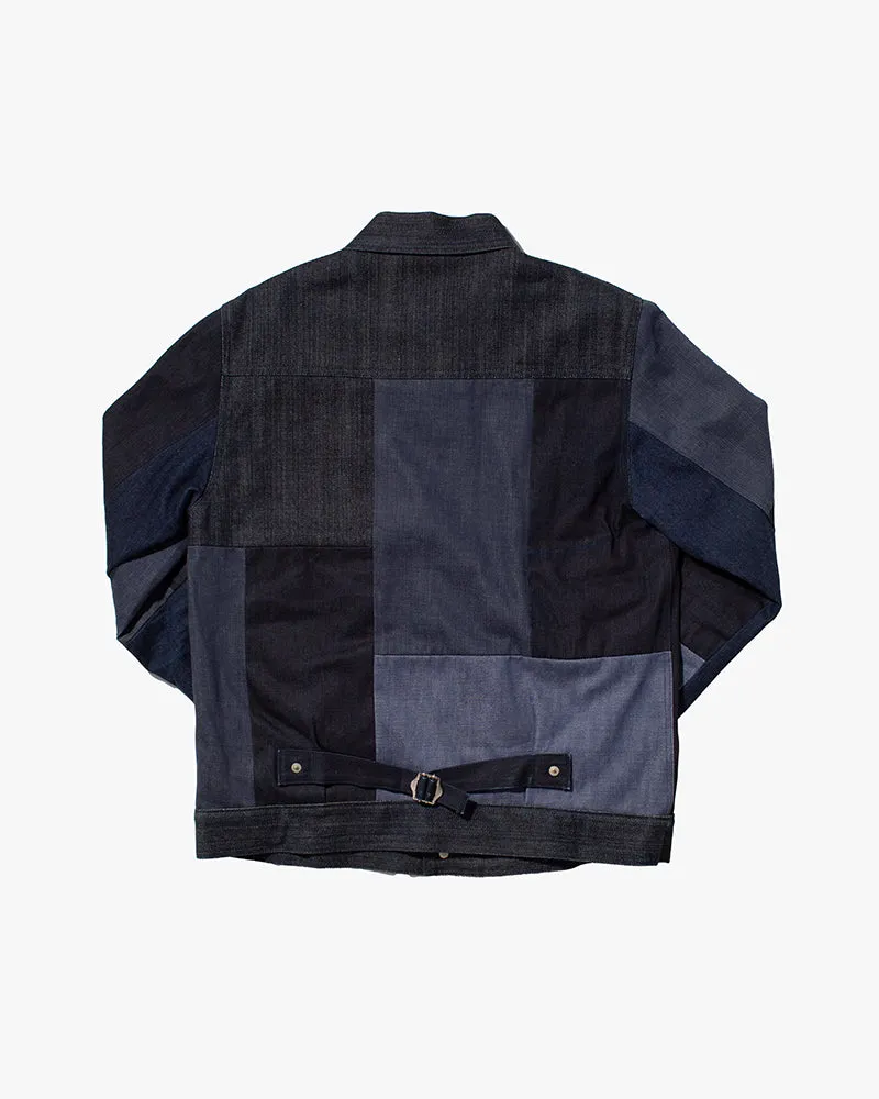 Japanese Repro Type I Trucker Jacket, HR Remake, Patchwork Dark Denim - S sold by Kiriko product image thumbnail 5