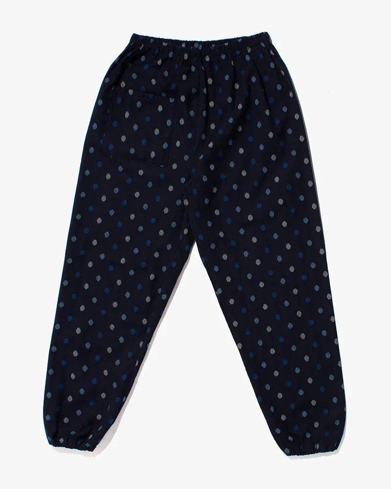 Monpe Pants, Women's, Indigo with Multi-Blue Polka Dots sold by Kiriko product image thumbnail 2