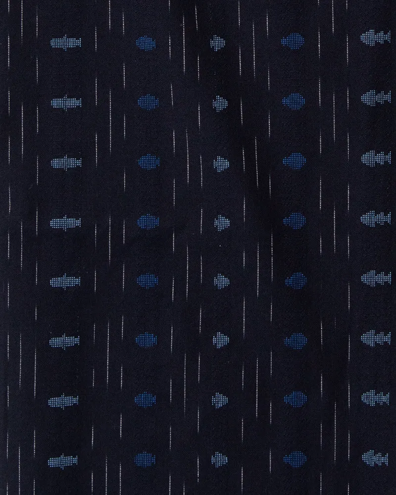 Monpe Pants, Women's, Indigo with Shades of Blue with Fish and Faded Shima sold by Kiriko product image thumbnail 5