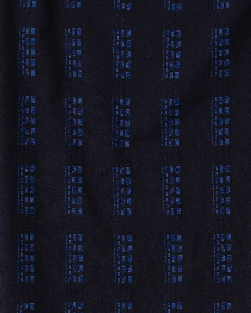 Monpe Pants, Women's, Indigo with Wide Blue Block Shima sold by Kiriko product image thumbnail 5