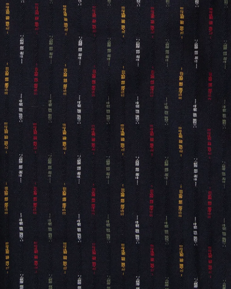 Monpe Pants, Women's, Indigo with Faded Multi Colored Block Shima sold by Kiriko product image thumbnail 5