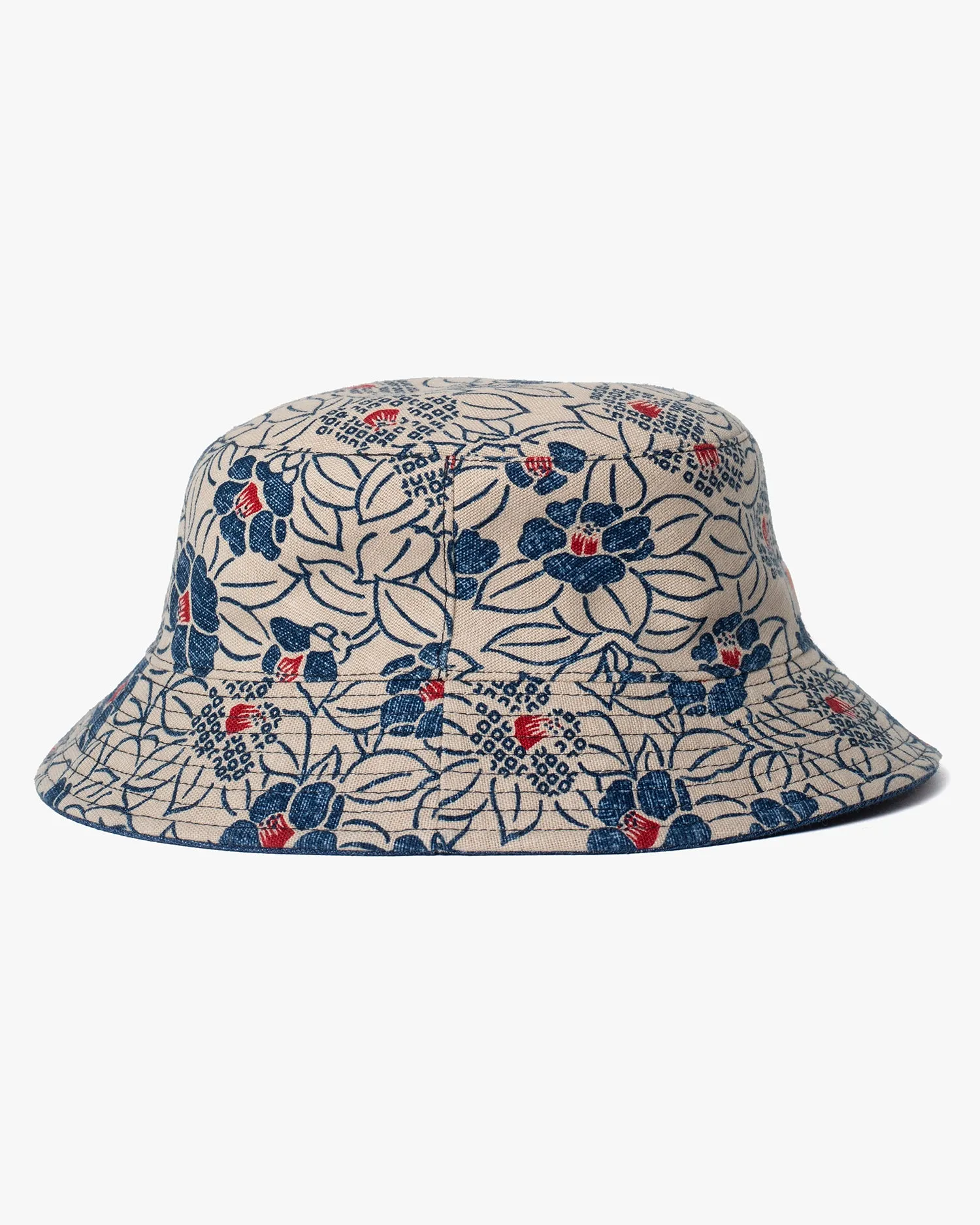 Kiriko Original Bucket Hat, Reversible, Cream Tsubaki Denim sold by Kiriko product image thumbnail 5
