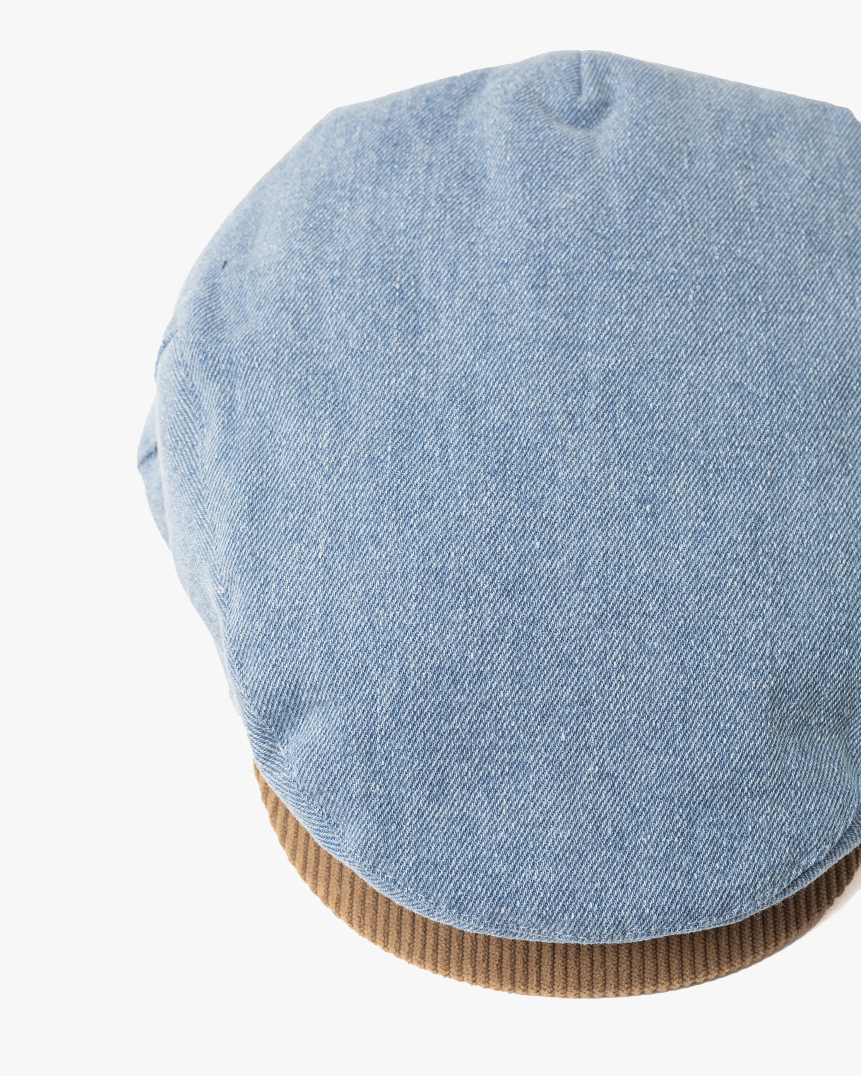 Newsboy Cap, Brixton, Brood, Denim with Corduroy Hooligan Ivy sold by Kiriko product image thumbnail 5