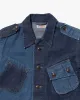 Japanese Repro Chore Coat, Sugarcane, Patchwork Denim - XS sold by Kiriko