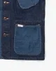 Japanese Repro Chore Coat, Sugarcane, Patchwork Denim - XS sold by Kiriko
