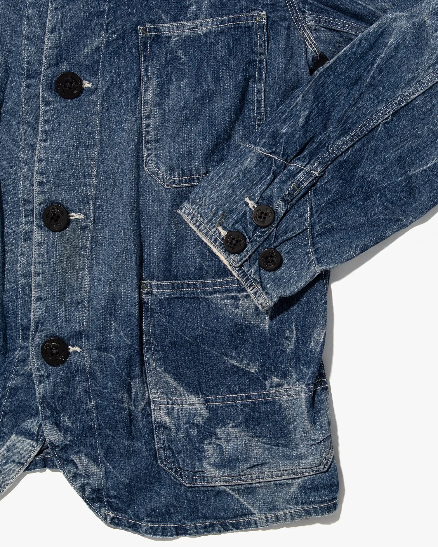 Japanese Repro Denim Chore Coat, Eternal, Acid Wash - M sold by Kiriko product image thumbnail 5