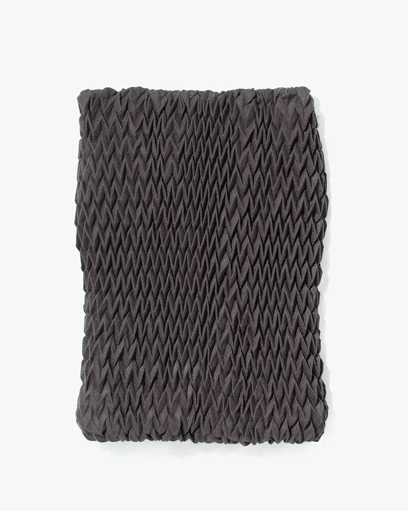 Wa-Modern Scarf, Yagasuri, Charcoal Grey sold by Kiriko product image thumbnail 3