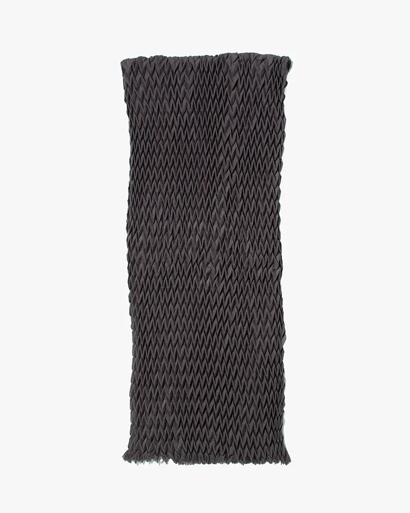 Wa-Modern Scarf, Yagasuri, Charcoal Grey sold by Kiriko product image thumbnail 2