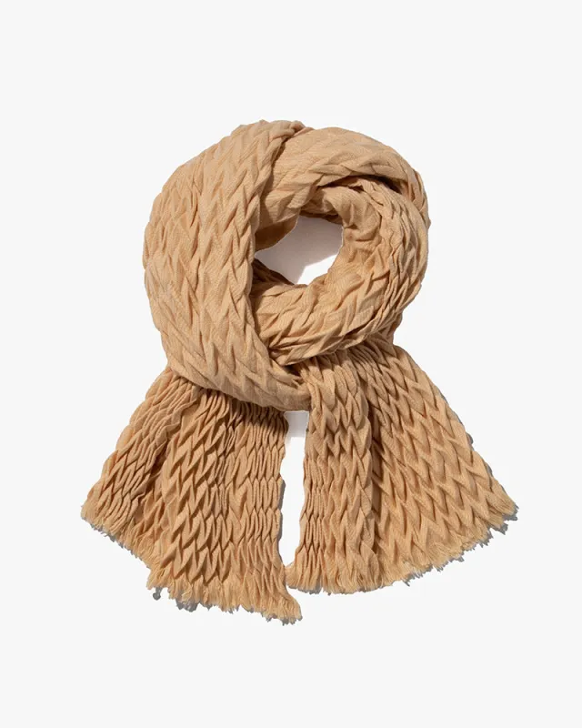 Wa-Modern Scarf, Yagasuri, Beige sold by Kiriko
