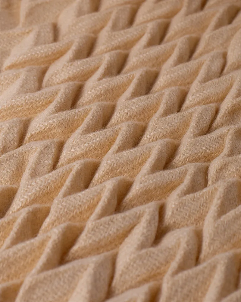 Wa-Modern Scarf, Yagasuri, Beige sold by Kiriko product image thumbnail 4