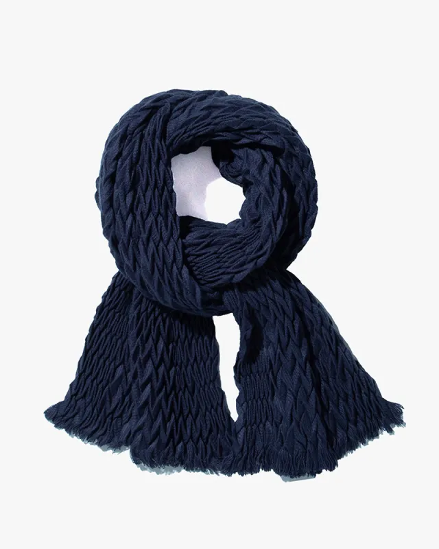 Wa-Modern Scarf, Yagasuri, Indigo sold by Kiriko
