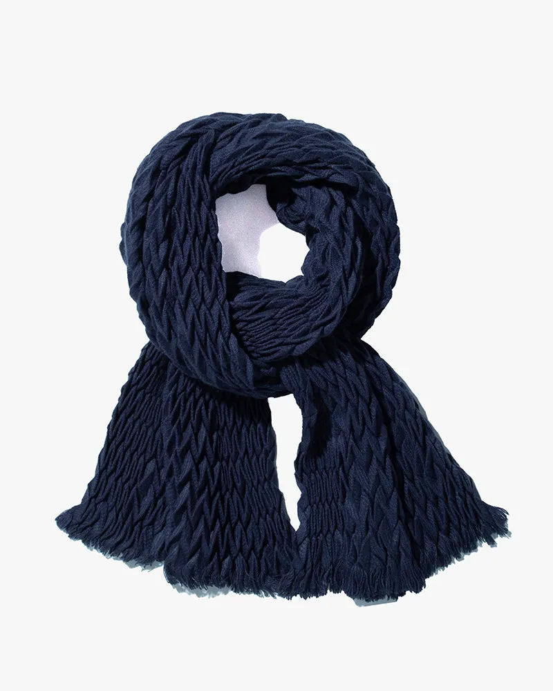 Wa-Modern Scarf, Yagasuri, Indigo sold by Kiriko