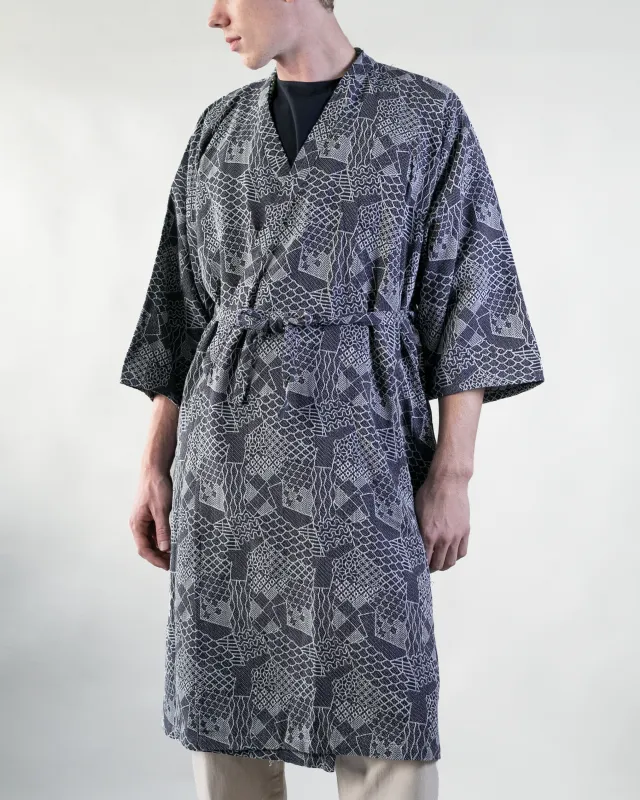 Wa-Modern Haori Robe, Jacquard Weave sold by Kiriko