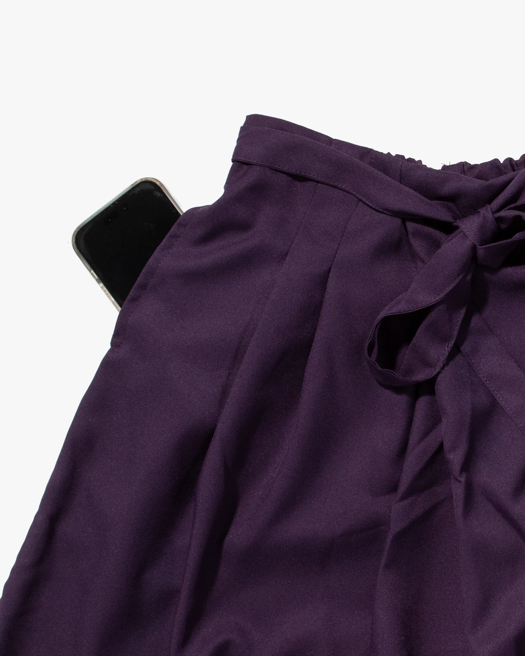 Wa-Modern Wide Pants, Dark Purple sold by Kiriko product image thumbnail 4