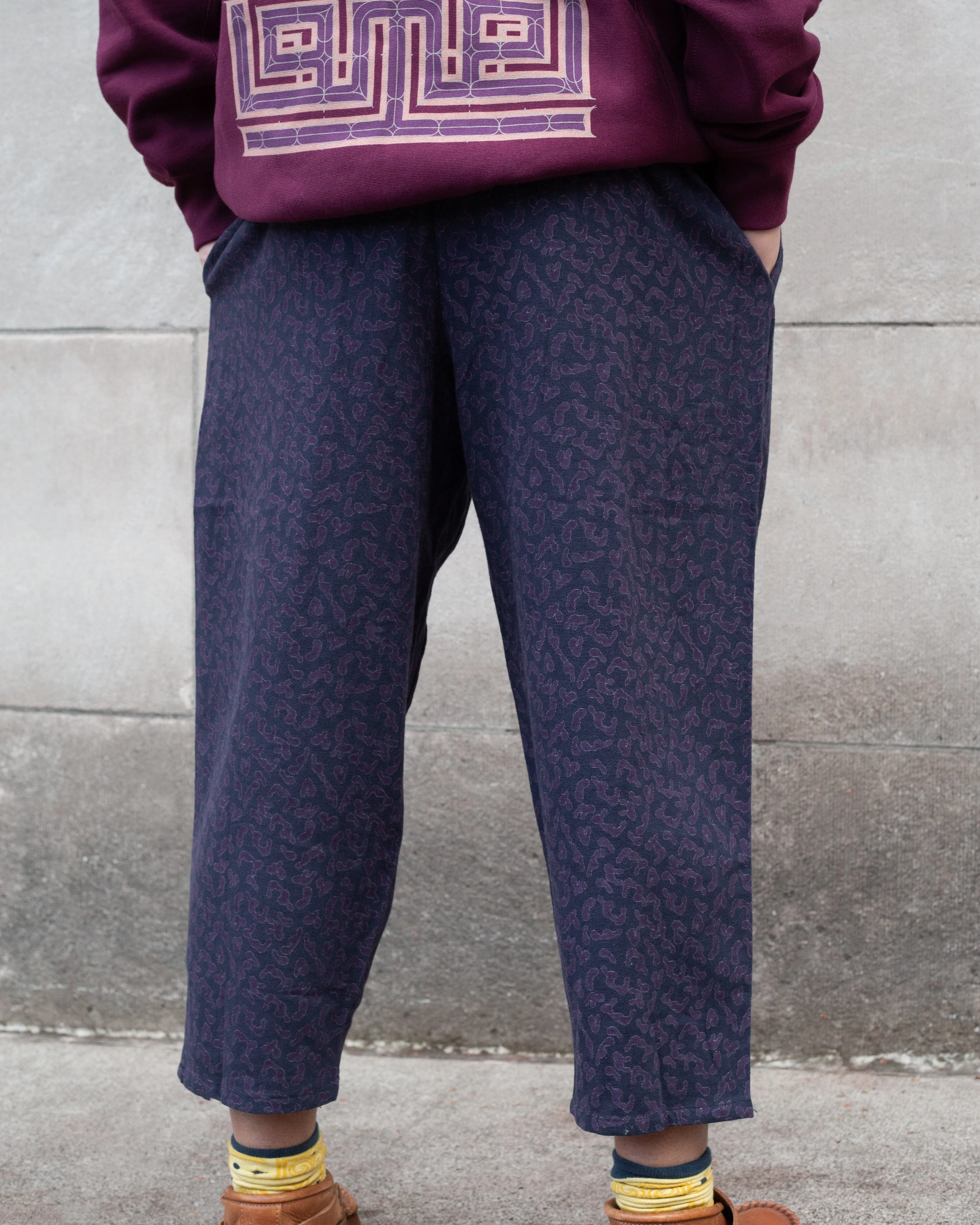 Wa-Modern Drawstring Pants, Purple Pattern sold by Kiriko product image thumbnail 3