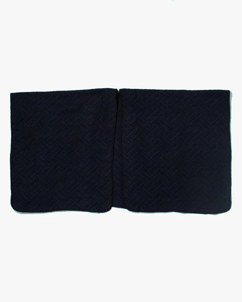 Wa-Modern Poncho, Sankuzushi, Dark Blue and Black sold by Kiriko