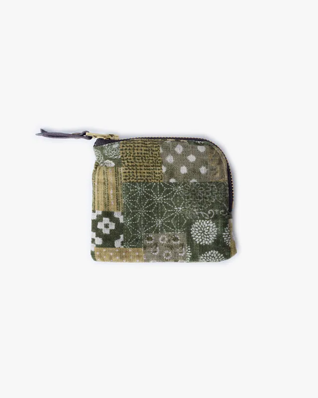 Kiriko Original Zipper Wallet, Small Matsuba Patchwork Style sold by Kiriko