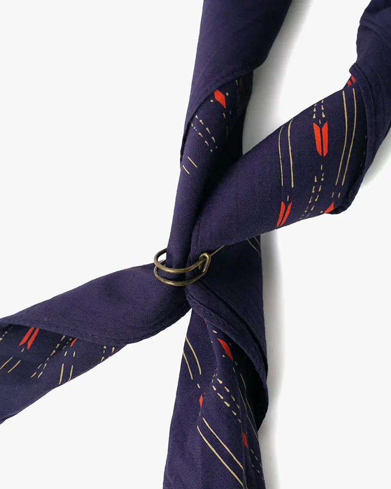 Kiriko Original Screen Printed, Custom-Dyed Bandana, Yagasuri - Navy sold by Kiriko product image thumbnail 4