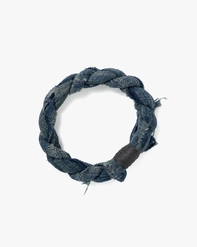 Boet x Kiriko Bracelet, Faded Indigo with Gray Thread sold by Kiriko